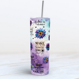 Purple Sunflower Affirmation Tumbler